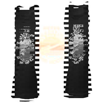 Never Underestimate An Old Man With A Bass Guitar Gift For Mens Unisex Tank Top - Seseable