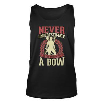 Never Underestimate An Old Man With A Bow Archery Dad Unisex Tank Top - Seseable
