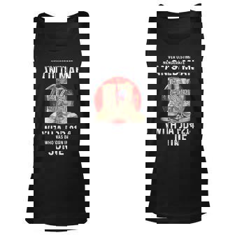 Never Underestimate An Old Man With A Dd214 June Unisex Tank Top - Seseable