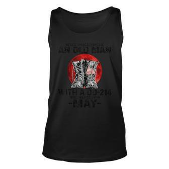 Never Underestimate An Old Man With A Dd214 May Unisex Tank Top - Seseable