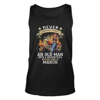 Never Underestimate An Old Man With Motorcycle March Unisex Tank Top - Seseable
