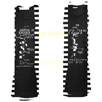 Never Underestimate An Old Woman With A Tennis Racquet Unisex Tank Top | Seseable CA