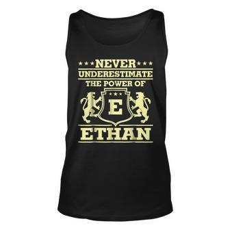 Never Underestimate Ethan Personalized Name Unisex Tank Top - Seseable