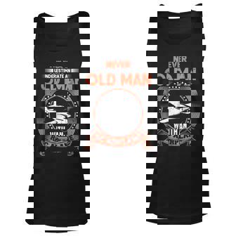 Never Underestimate Old Man Rc Plane Old Man Funny Gifts Unisex Tank Top | Mazezy