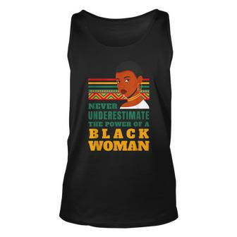 Never Underestimate The Power Of A Black Woman Black History Unisex Tank Top - Seseable