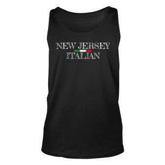 New Jersey Italian Flag T Unisex Tank Top | Mazezy