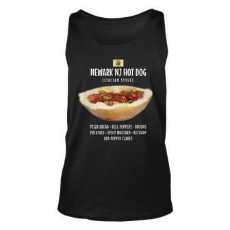 New Jersey Italian Style Pizza Bread Hot Dog Sausage Fried Tank Top | Mazezy