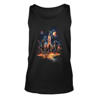 New York City Downtown Skyline Statue Of Liberty Nyc Tank Top - Monsterry AU