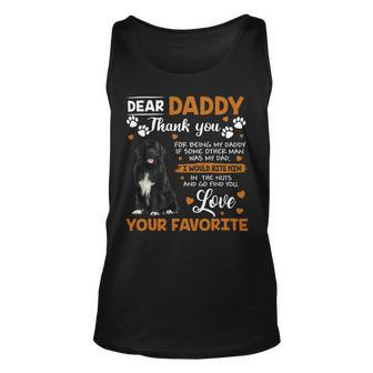 Newfoundland Dog Dear Daddy Thank You For Being My Daddy Unisex Tank Top - Monsterry UK