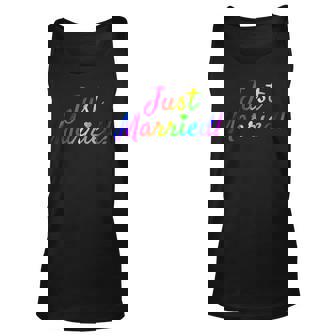 Newlywed Just Married Gay Lesbian Lgbt Wedding Honeymoon Unisex Tank Top | Mazezy