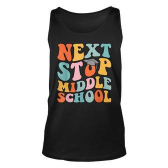 Next Stop Middle School Last Day Of School Graduation Groovy Tank Top | Mazezy