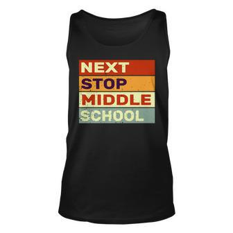 Next Stop Middle School Retro Graduation Last Day Of School Unisex Tank Top | Mazezy DE