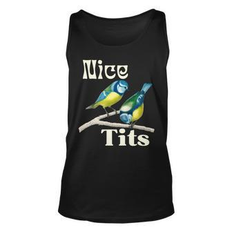 Nice-Tits Blue Tit Bird Watching Lover Birder Bird Watching Tank Top | Mazezy