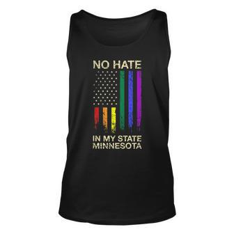 No Hate In My State Pride Month Minnesota Lgbt Community Mn Tank Top | Mazezy