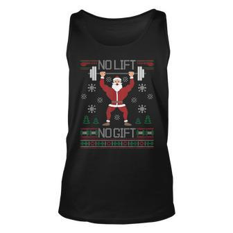 No Lift No Ugly Christmas Sweater Gym Coach Santa Claus Tank Top | Mazezy