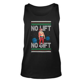 No Lift No Gift Fitness Trainer Unisex Tank Top - Monsterry