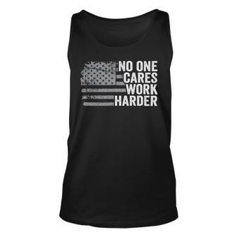 No One Cares Work Harder Gym Fitness Motivational Workout Unisex Tank Top - Monsterry