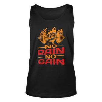 No Pain No Gain Gym Fitness Lovers Fitness Workout Costume Unisex Tank Top - Monsterry