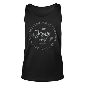 No Weapon Formed Against Me Shall Prosper Unisex Tank Top | Mazezy