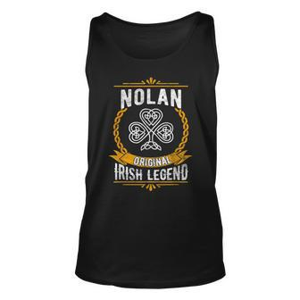 Nolan Irish Name Gift Vintage Ireland Family Surname Unisex Tank Top | Mazezy
