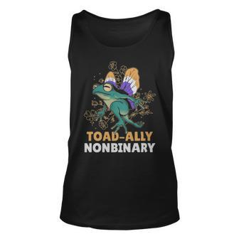 Nonbinary Pride Frog Funny Nonbinary Gift - Nonbinary Pride Frog Funny Nonbinary Gift Unisex Tank Top - Monsterry AU