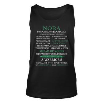 Nora Name Gift Nora Completely Unexplainable Unisex Tank Top - Seseable