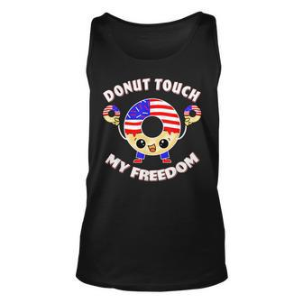 Do Not Donut Touch My Freedom Pun Usa 4Th Of July Usa Tank Top | Mazezy