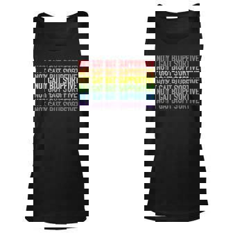 Not Gay But Supportive Straight Proud Ally Lgbt Gay Pride Unisex Tank Top | Mazezy
