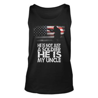 He Is Not Just A Solider He Is My Uncle Patriotic Proud Army Tank Top | Mazezy