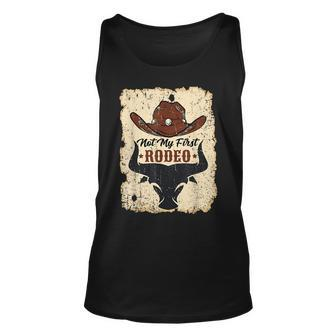 Not My First Rodeo Vintage Rodeo Western Country Cowboy Unisex Tank Top - Seseable