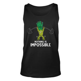 Nothing Is Impossible Leek Fitness Training Gym Vegan Unisex Tank Top - Monsterry DE