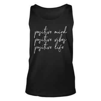 Novelty Positive Mind Vibe Life Happy Thoughts Good Quotes Unisex Tank Top - Thegiftio UK