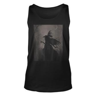 Occult Gothic Crow Witch Dark Goth Horror Satanic Witchcraft Tank Top - Monsterry DE