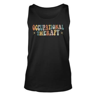 Occupational Therapy -Ot Therapist Ot Month Groovy Retro Unisex Tank Top - Monsterry