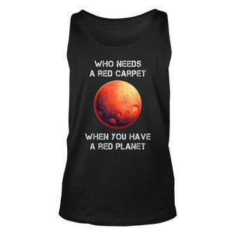 Occupy Mars Space Explorer Astronomy Red Planet Funny Unisex Tank Top | Mazezy