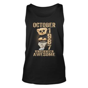 October 1987 36Th Birthday 2023 36 Years Of Being Awesome Tank Top - Seseable
