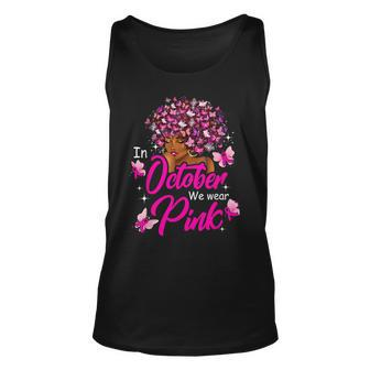 In October We Wear Pink African American Breast Cancer Tank Top - Seseable