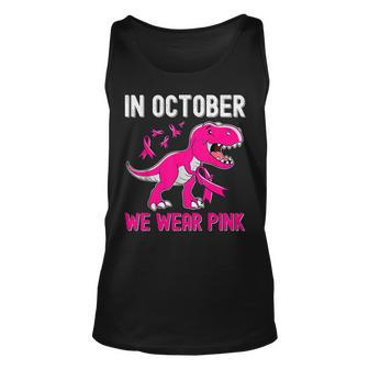 In October We Wear Pink Breast Cancer Tank Top - Seseable
