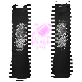 In October We Wear Pink Out Football Leopard Breast Cancer Tank Top | Mazezy