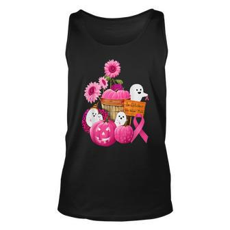 In October We Wear Pink Ghosts & Pumpkins For Breast Cancer Tank Top
