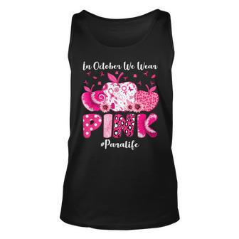 In October We Wear Pink Para Life Breast Cancer Tank Top - Thegiftio UK