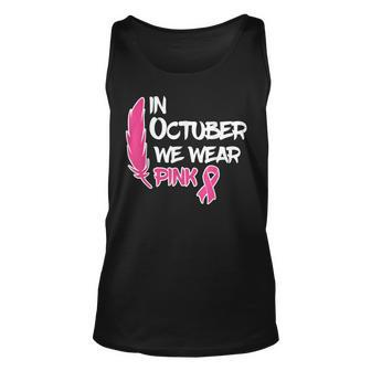 In October We Wear Pink Ribbon Breast Cancer Awareness Tank Top | Mazezy DE