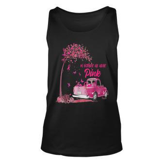In October We Wear Pink Ribbon Leopard Truck Breast Cancer Tank Top | Seseable CA