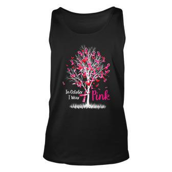 In October We Wear Pink Tree Ribbon Breast Cancer Awareness Tank Top | Mazezy AU