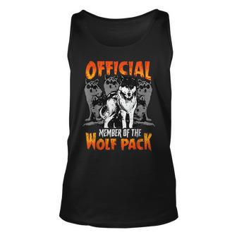 Official Member Of The Wolf Pack Vintage Grunge Halloween For Wolf Lovers Tank Top | Mazezy