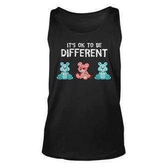 Ok To Be Different Teddy Bear Teddy Halloween Costume Scary Tank Top | Mazezy