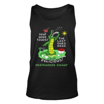 Okefenokee Swamp Funny Alligator Send More Tourist Souvenir Unisex Tank Top - Thegiftio UK