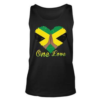 One Love Jamaican Heart Zen Meditation Pose Meditation Tank Top | Mazezy