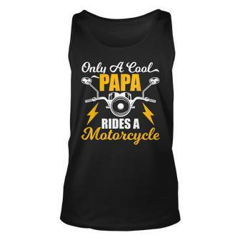 Only Cool Papas Ride Motorcycles Vintage Motorcycle Unisex Tank Top | Mazezy