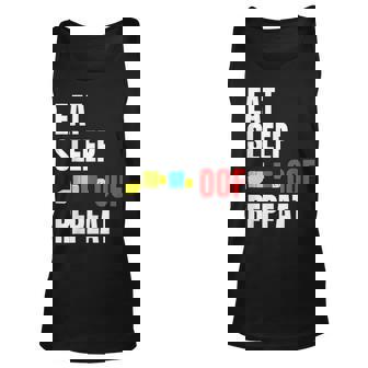 Oof Eat Sleep Oof Repeat Gamers Gift Unisex Tank Top | Mazezy